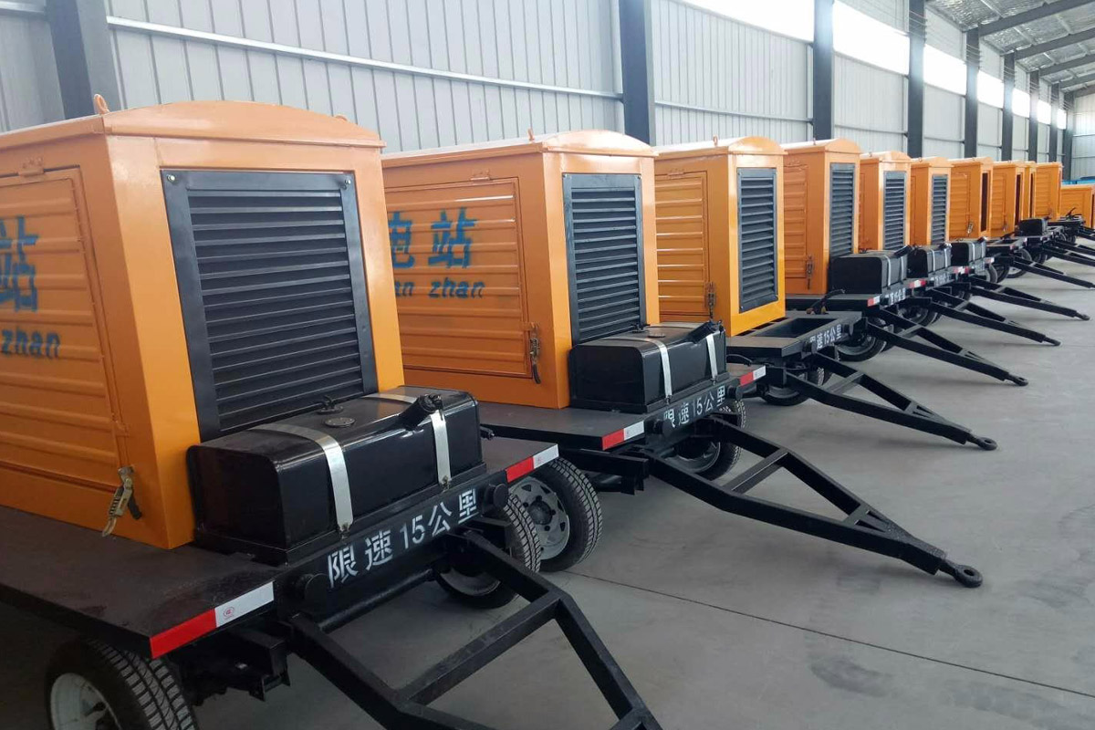 桥东发电机租赁施工现场